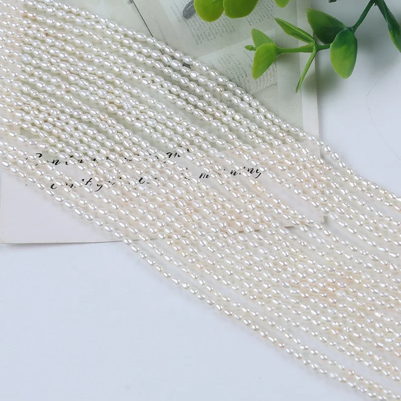 2-2.5mm white color rice shape pearl in strand loose wholesale freshwater pearls beads
2-2.5mm white color rice shape pearl in strand loose wholesale freshwater pearls beads