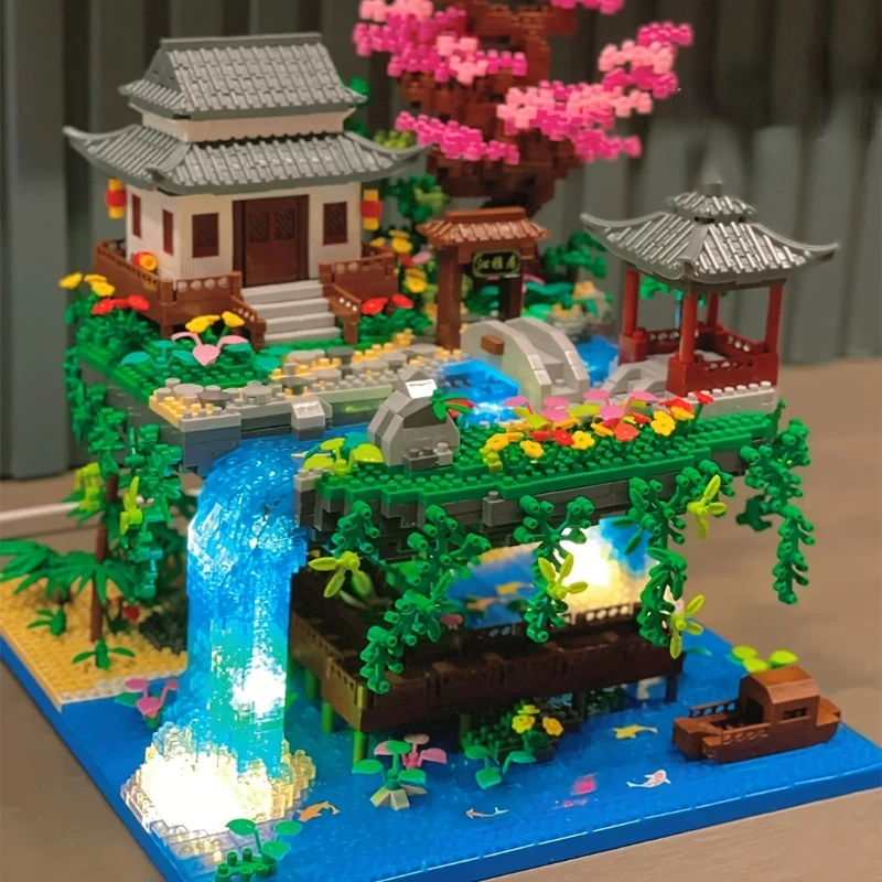 New Light Chinese Architecture Micro Building Blocks Tree House Waterfall Toy DIY Diamond Bricks Toys for Boys Girls Adults Gift
New Light Chinese Architecture Micro Building Blocks Tree House Waterfall Toy DIY Diamond Bricks Toys for Boys Girls Adults Gift
