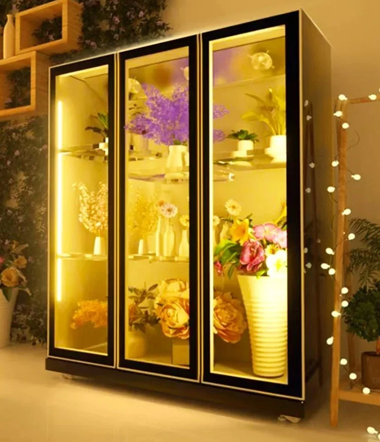 Flower fresh-keeping cabinet refrigerated display cabinet freezer commercial three-door air-cooled refrigerator freezer
Flower fresh-keeping cabinet refrigerated display cabinet freezer commercial three-door air-cooled refrigerator freezer