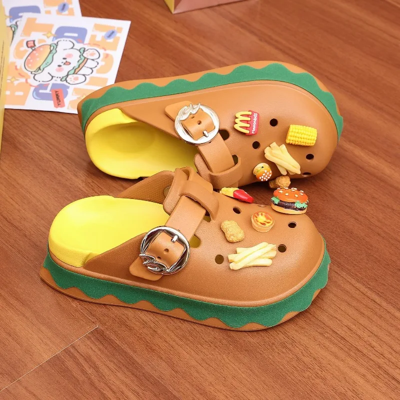 Summer Cute Cartoon Burger Fries EVA Women's Slippers Fashion Thick-soled Women's Sandals Platform Woman's Shoes Sandalias Mujer
Summer Cute Cartoon Burger Fries EVA Women's Slippers Fashion Thick-soled Women's Sandals Platform Woman's Shoes Sandalias Mujer