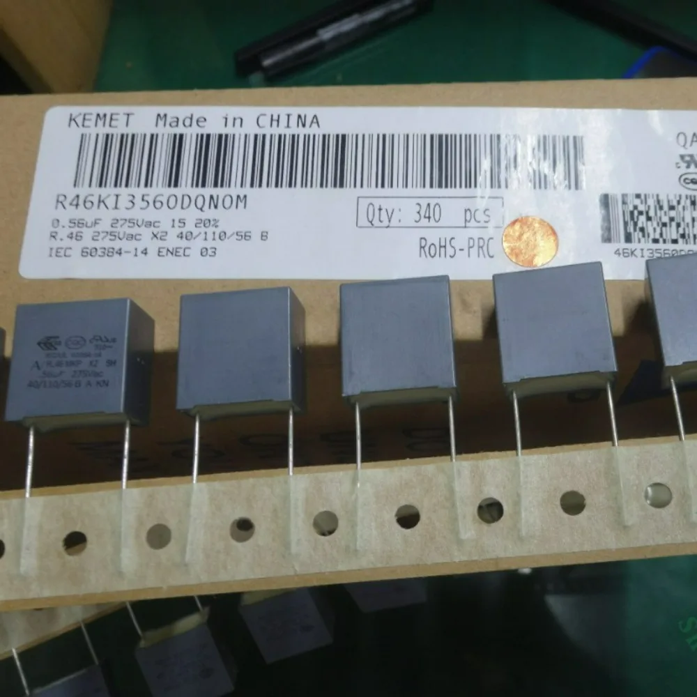 5pcs/lot AV R46 MKP 0.56uf 275VAC 560nf u56 564 M Brand new 15mm film capacitor (Height: 18.5mm) R46KI3560DQN0M
5pcs/lot AV R46 MKP 0.56uf 275VAC 560nf u56 564 M Brand new 15mm film capacitor (Height: 18.5mm) R46KI3560DQN0M