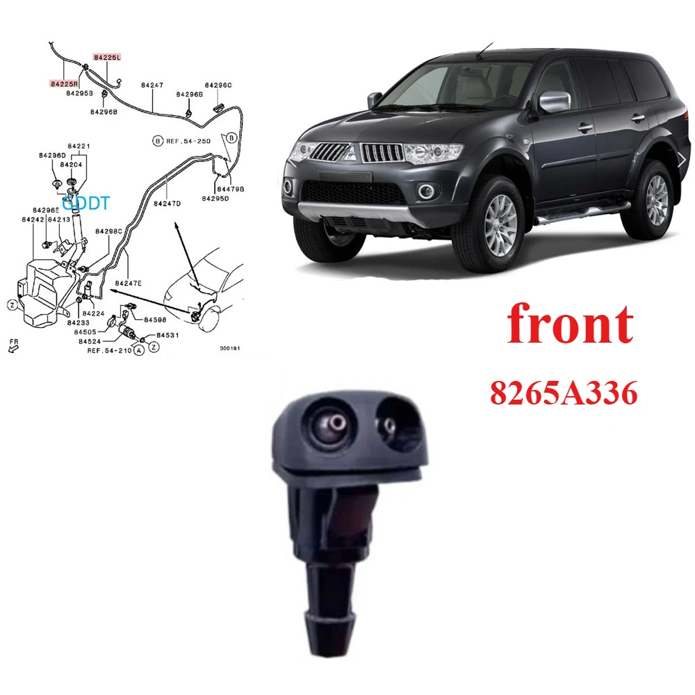 1 Piece Front Windshield Washer Nozzle for Pajero Sport KH 2007-2015 Windscreen Wiper Washer Nozzle 8265A336 8265A470 L or R
1 Piece Front Windshield Washer Nozzle for Pajero Sport KH 2007-2015 Windscreen Wiper Washer Nozzle 8265A336 8265A470 L or R