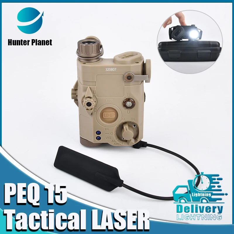 Tactical Airsoft PEQ-15 PEQ15 LA5C Red Dot Green Blue IR Fill Light Laser Indicator Weapon Scout Light LED Strobe Flashlight PEQ
Tactical Airsoft PEQ-15 PEQ15 LA5C Red Dot Green Blue IR Fill Light Laser Indicator Weapon Scout Light LED Strobe Flashlight PEQ