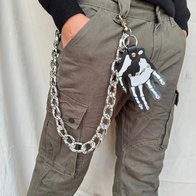Original punk style denim pants chain electroplated Uv plastic socket chain, fashionable neutral body accessory, bag pendant
Original punk style denim pants chain electroplated Uv plastic socket chain, fashionable neutral body accessory, bag pendant