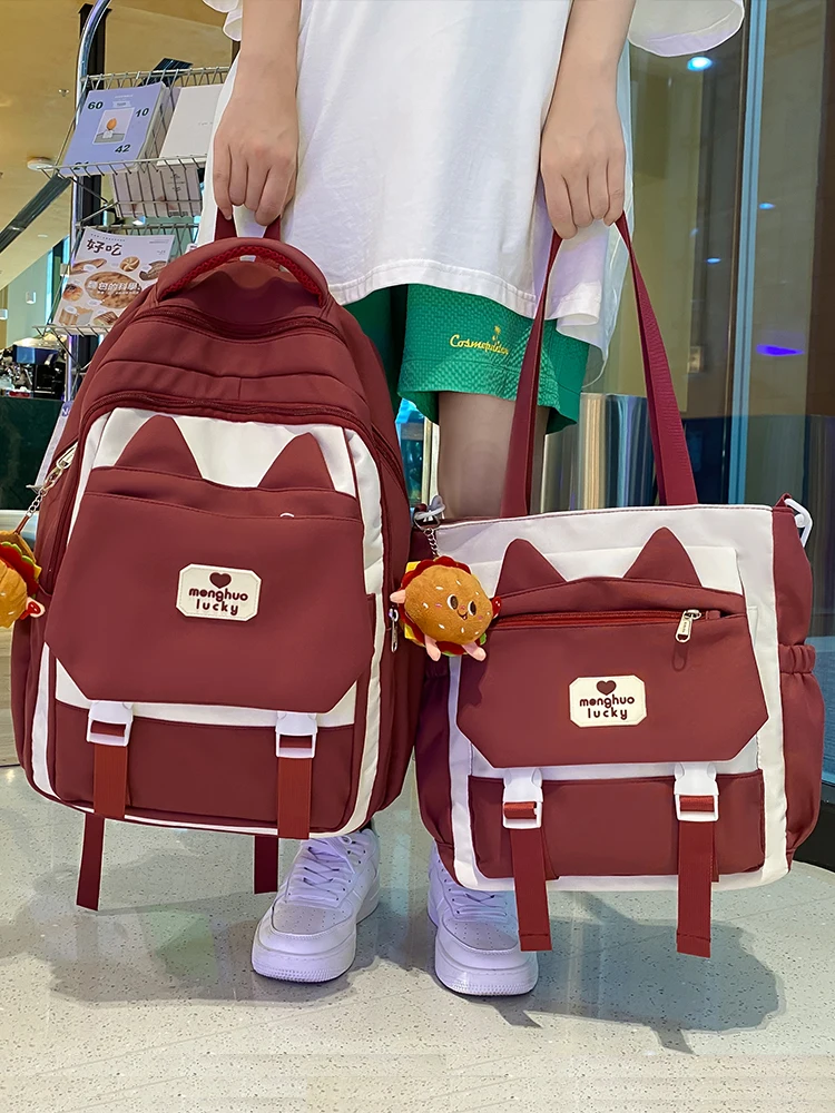 Cute Large Capaci High School Bapa Nylon Material Zipper Closure Pure Color Pattern Formal Sle Vertical Square ape
Cute Large Capaci High School Bapa Nylon Material Zipper Closure Pure Color Pattern Formal Sle Vertical Square ape