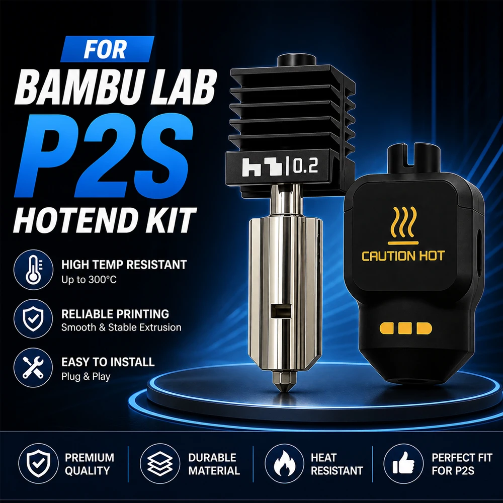 P2S Hotend Kit For Bambu Lab P2S 3D Printer Print Head P2S Standard Flow Hotend High Speed Printing Removable Hard Steel Nozzle
P2S Hotend Kit For Bambu Lab P2S 3D Printer Print Head P2S Standard Flow Hotend High Speed Printing Removable Hard Steel Nozzle