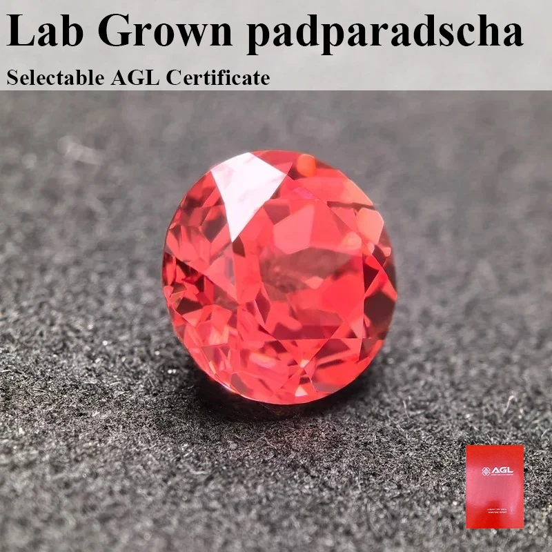 Lab Grown Padparadscha Gemstone Round Cut Fire Lotus Color Sapphire for Women Jewelry Making Material Selectable AGL C
Lab Grown Padparadscha Gemstone Round Cut Fire Lotus Color Sapphire for Women Jewelry Making Material Selectable AGL C