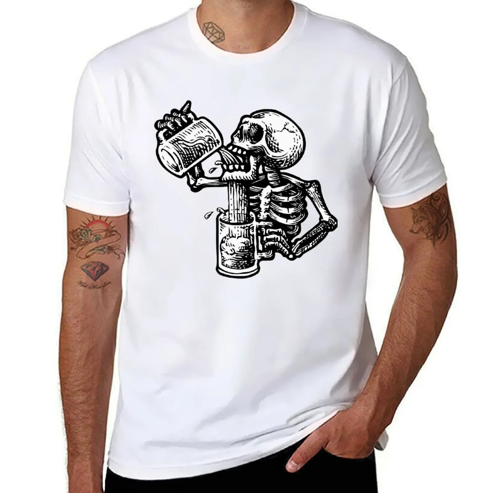 Drunk skull T-Shirt man t shirt summer man t shirts cotton T-Shirt
Drunk skull T-Shirt man t shirt summer man t shirts cotton T-Shirt
