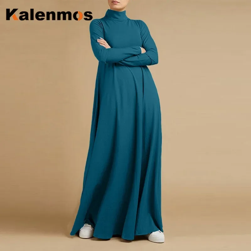 Women Long Maxi Dress Loose Ribbon Lace-up Eid Vestidos Gown Party Femme Turtleneck Long Sleeve Spring Mom Autumn Vestidos
Women Long Maxi Dress Loose Ribbon Lace-up Eid Vestidos Gown Party Femme Turtleneck Long Sleeve Spring Mom Autumn Vestidos