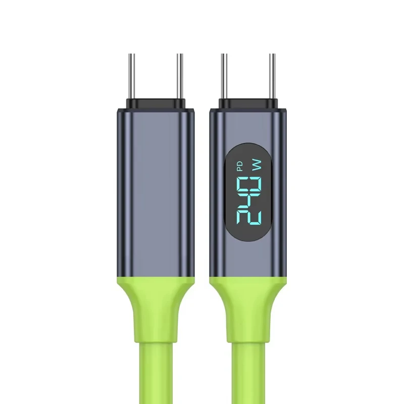 240W Silicone Super Fast Charging USB To Type C Cable with Intelligent Digital Display for Iphone16 15 Huawei Xiaomi Tablets
240W Silicone Super Fast Charging USB To Type C Cable with Intelligent Digital Display for Iphone16 15 Huawei Xiaomi Tablets
