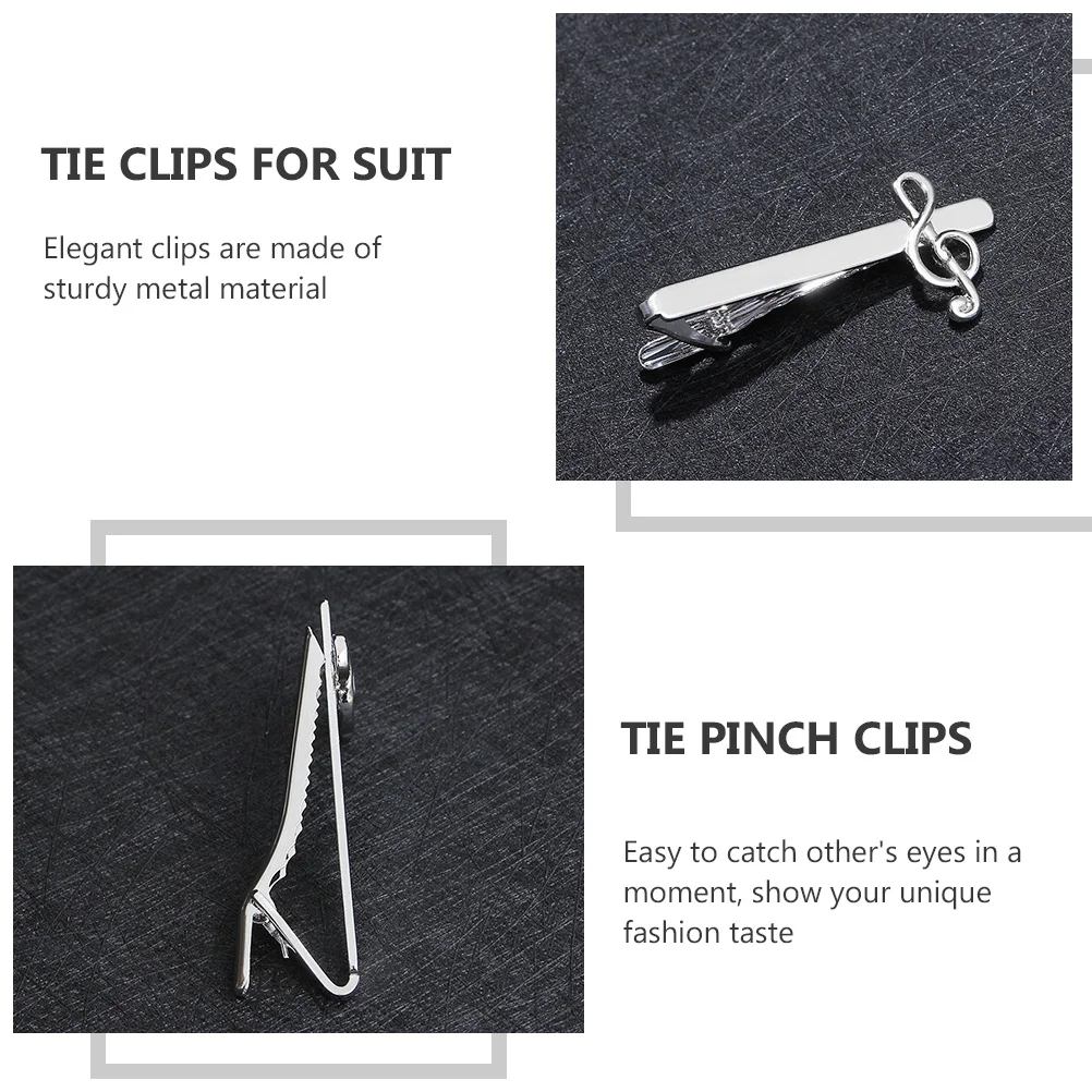 2Pcs Tie Clips Musical Note Pattern Metal Alloy Durable Tie Bars for Men Formal Occasions Business Wedding Collar Clips
2Pcs Tie Clips Musical Note Pattern Metal Alloy Durable Tie Bars for Men Formal Occasions Business Wedding Collar Clips