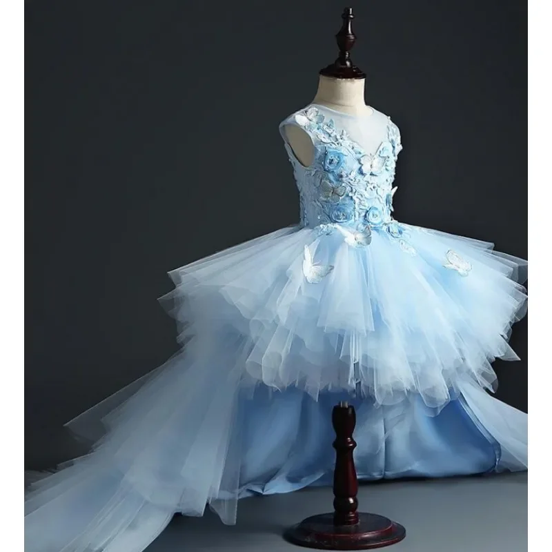 Girl Wedding Party Flower Girl Dress Long Trailing Princess Gowns Beaded Floral Tulle Girl Evening First Communion Gown Dresses
Girl Wedding Party Flower Girl Dress Long Trailing Princess Gowns Beaded Floral Tulle Girl Evening First Communion Gown Dresses