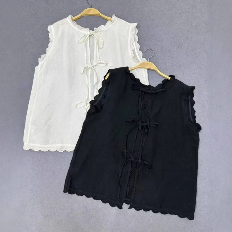 Johnature Spring Summer Women Round Neck Strappy Cardigan Loose Sleeveless Vest Top Women Japanese Wear Solid Color Vests
Johnature Spring Summer Women Round Neck Strappy Cardigan Loose Sleeveless Vest Top Women Japanese Wear Solid Color Vests