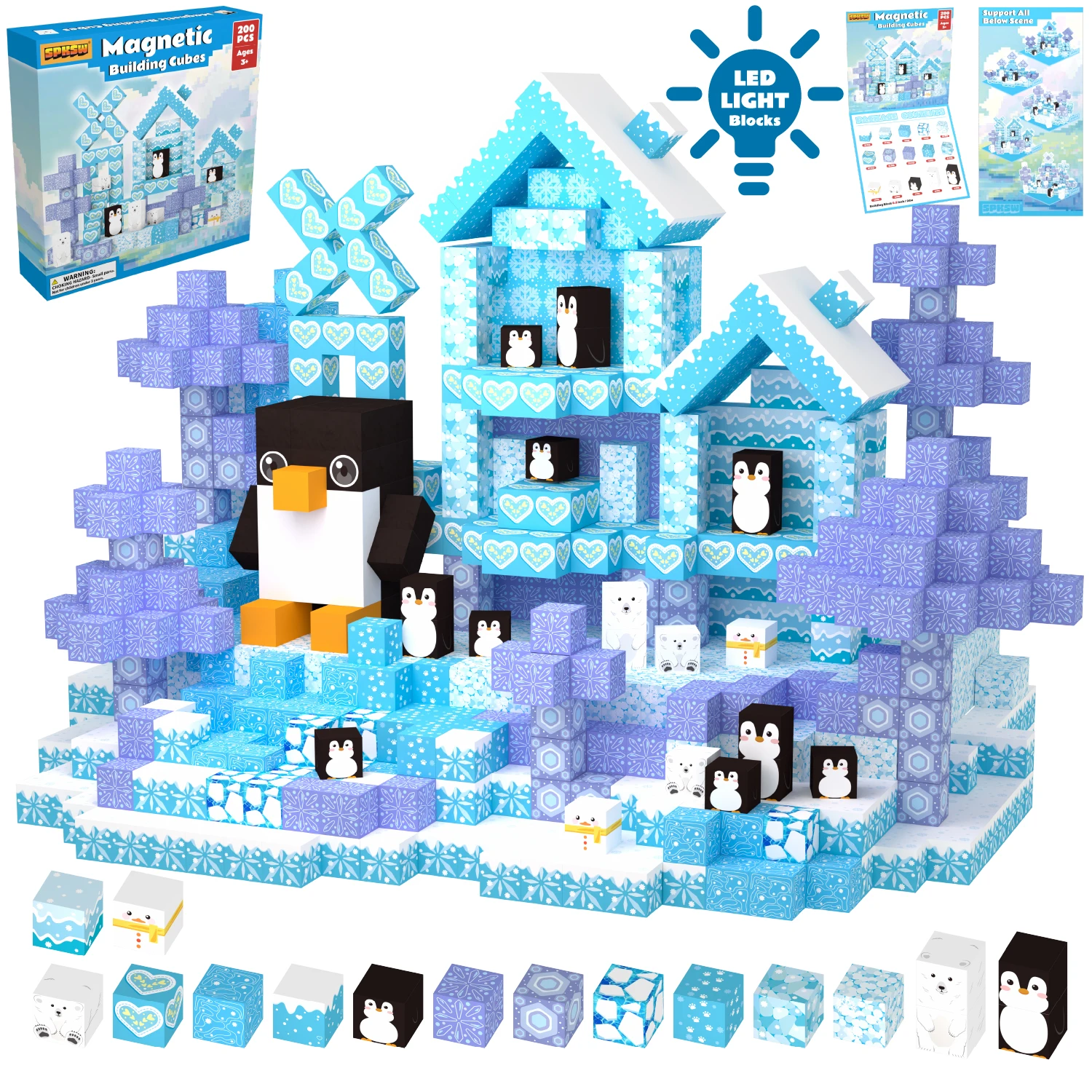 100-200pcs Creative Magnetic Ice World Building Blocks Set STEM Educational Toy DIY Assembly Model Kit Building Toy Gift for Kid
100-200pcs Creative Magnetic Ice World Building Blocks Set STEM Educational Toy DIY Assembly Model Kit Building Toy Gift for Kid