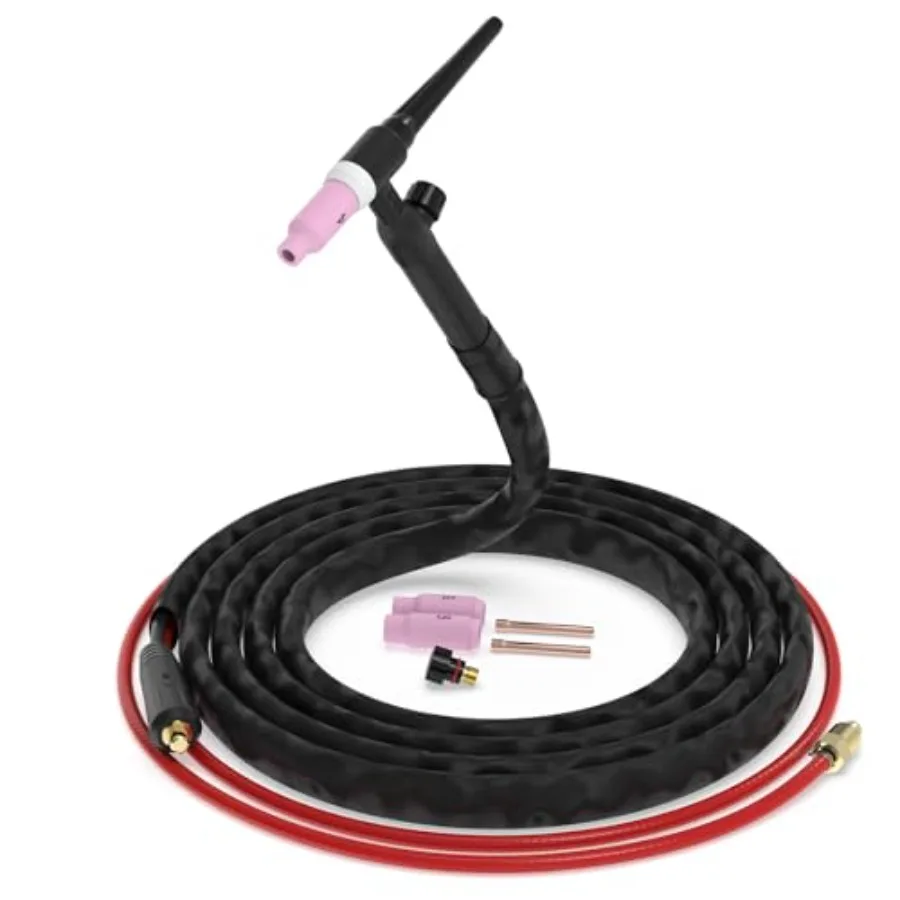 Сварочная горелка TIG YESWELDER WP-17V, 13 футов, 150 А, 10-25 мм², с воздушным охлаждением, Lift TIG, совместима с YESWELDER FLUX-135 PRO/MIG-
Сварочная горелка TIG YESWELDER WP-17V, 13 футов, 150 А, 10-25 мм², с воздушным охлаждением, Lift TIG, совместима с YESWELDER FLUX-135 PRO/MIG-