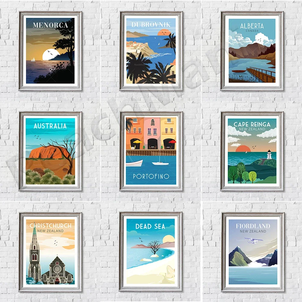 Vintage travel landscape prints, travel posters in Positano, Italy, Connecticut, Dubrovnik, Singapore, Florida, Lake District, A
Vintage travel landscape prints, travel posters in Positano, Italy, Connecticut, Dubrovnik, Singapore, Florida, Lake District, A