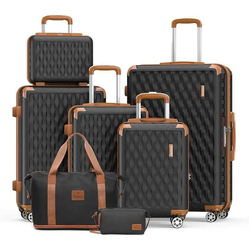Luggage Sets 7 Piece Suitcase Set, Hard Shell Carry on Luggage Travel Suitcases with Spinner Wheels and TSA Lock
Luggage Sets 7 Piece Suitcase Set, Hard Shell Carry on Luggage Travel Suitcases with Spinner Wheels and TSA Lock
