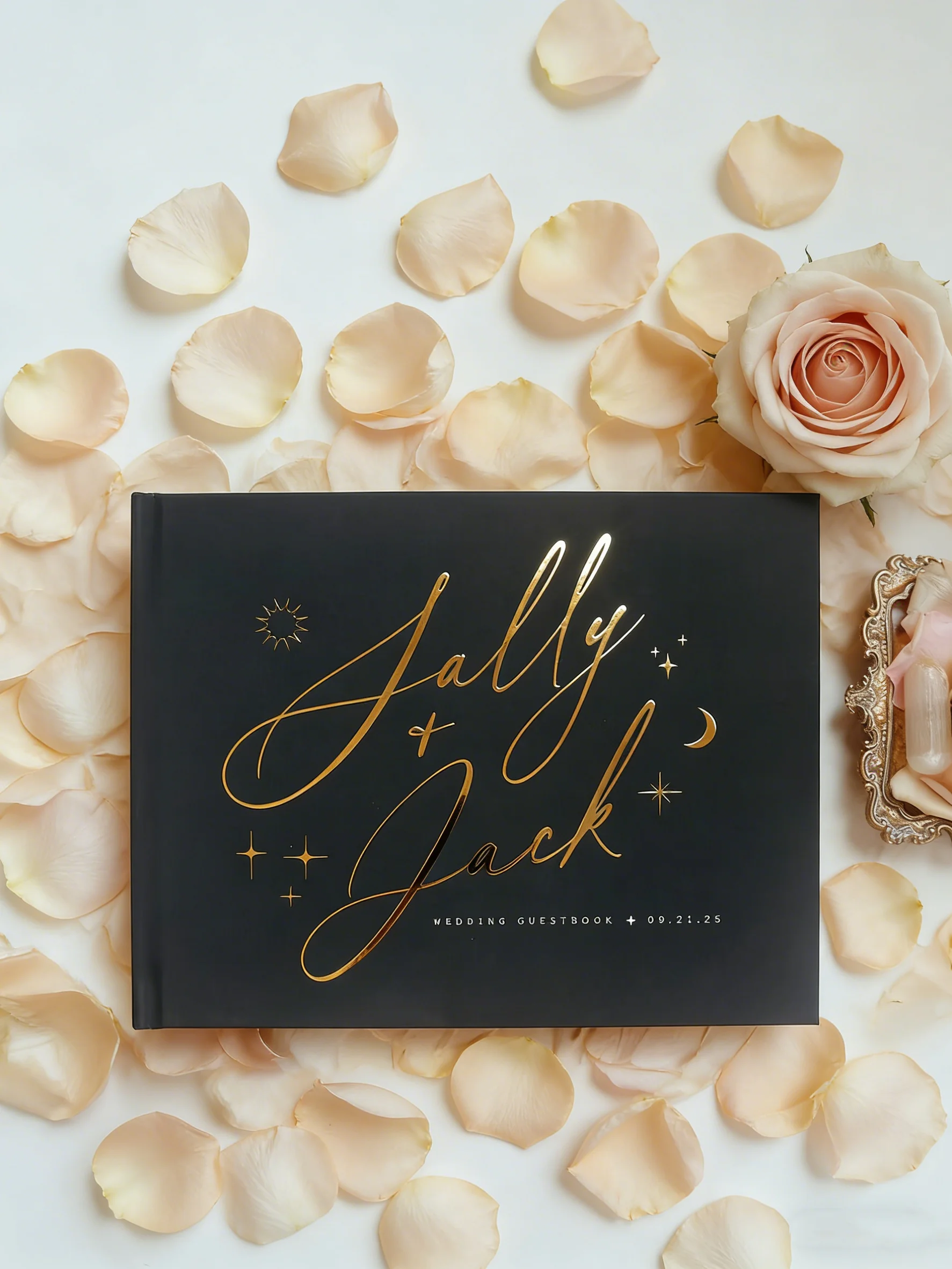 Personalized Black and Gold Wedding Guestbook, Elegant Sign In Photo Book for Instant Photos, Luxury Wedding Signature Keepsake
Personalized Black and Gold Wedding Guestbook, Elegant Sign In Photo Book for Instant Photos, Luxury Wedding Signature Keepsake