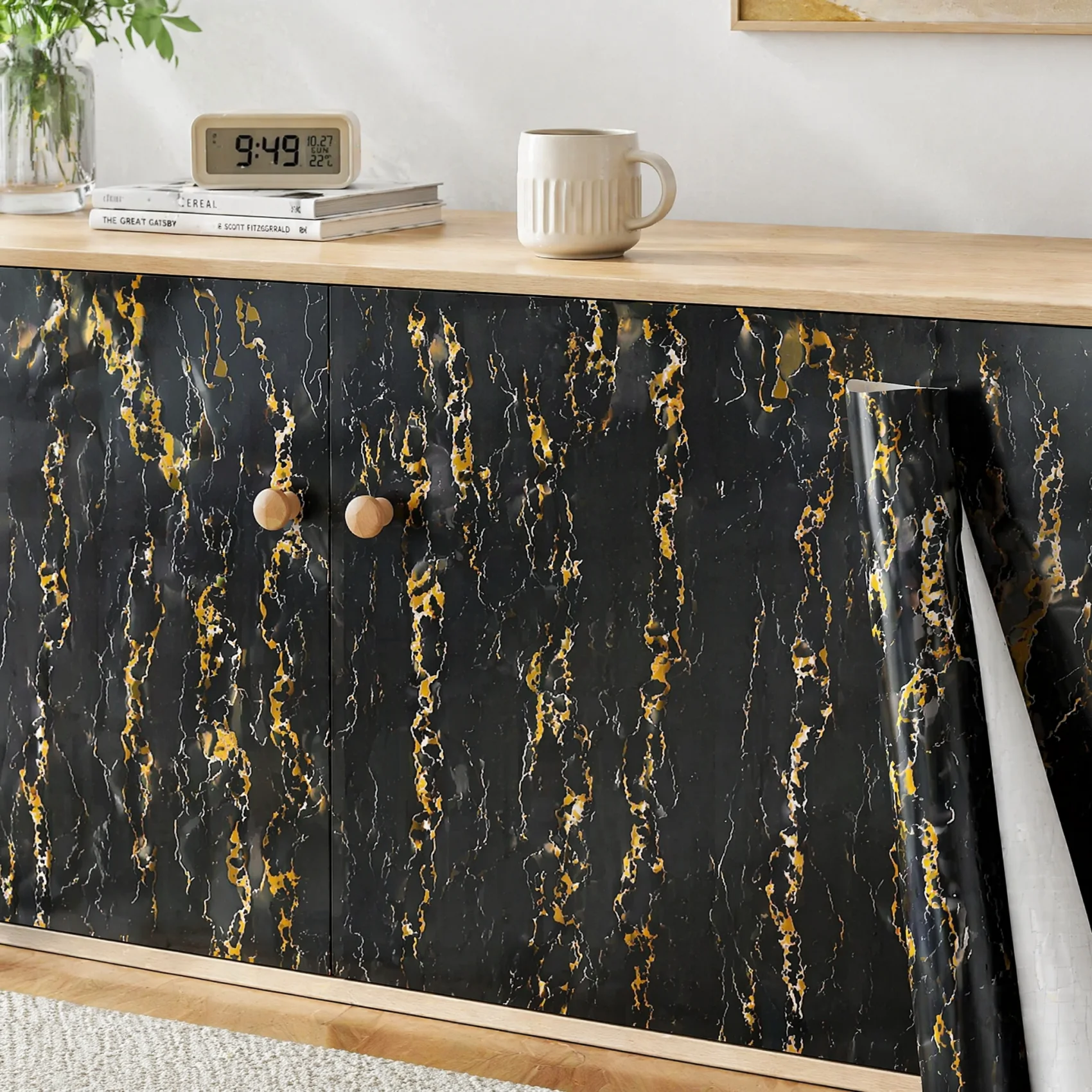 Self-Adhesive Marble Wallpaper Oil-Proof Waterproof Kitchen Cupboard Counter Backsplash Decor Easy to Cut Room Beautification
Self-Adhesive Marble Wallpaper Oil-Proof Waterproof Kitchen Cupboard Counter Backsplash Decor Easy to Cut Room Beautification