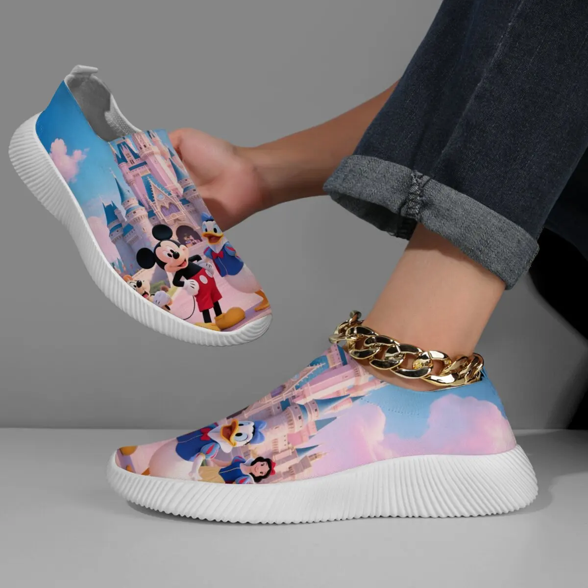 Disney Sneakers for Women Snow White Donald Duck Castle Casual Slip-On Kids Shoes for Girl Woman Loafers Hello Kitty Shoes
Disney Sneakers for Women Snow White Donald Duck Castle Casual Slip-On Kids Shoes for Girl Woman Loafers Hello Kitty Shoes