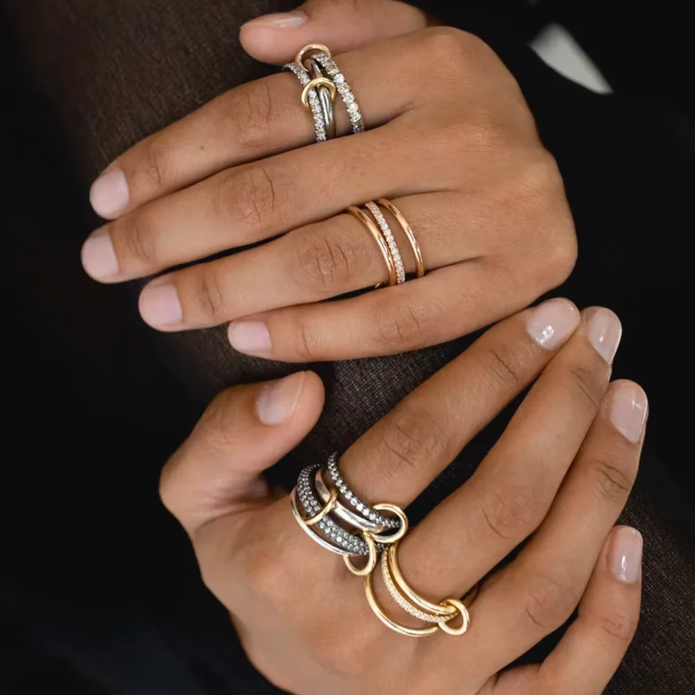 2025 New Multi Color Link Chain Rings Women Jewelry Micro Paved 5A CZ Designer T Show Club Full Finger Jewelry
2025 New Multi Color Link Chain Rings Women Jewelry Micro Paved 5A CZ Designer T Show Club Full Finger Jewelry