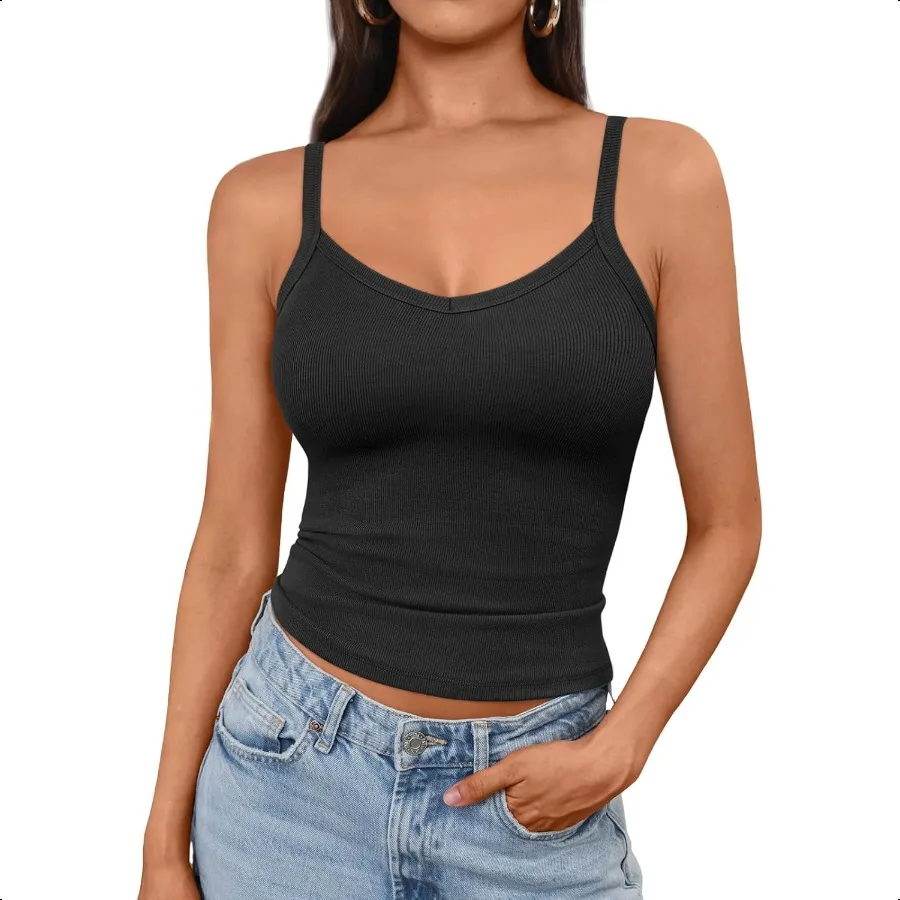 AUTOMET Crop Tank Top Woman Summer V Neck Tube Ribbed Tops Halter Sapghetti Strap Cami Racerback Tees Ladies
AUTOMET Crop Tank Top Woman Summer V Neck Tube Ribbed Tops Halter Sapghetti Strap Cami Racerback Tees Ladies