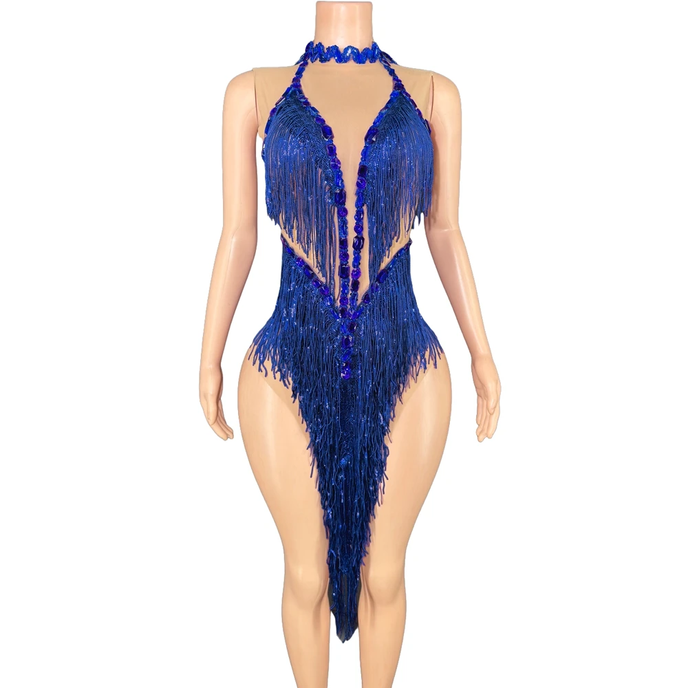 Sparkly Rhinestones Sequins Tassel Dress for Women Sexy Mesh Transparent Performance Dance Costume Dancer Stage Wear Club Outfit
Sparkly Rhinestones Sequins Tassel Dress for Women Sexy Mesh Transparent Performance Dance Costume Dancer Stage Wear Club Outfit