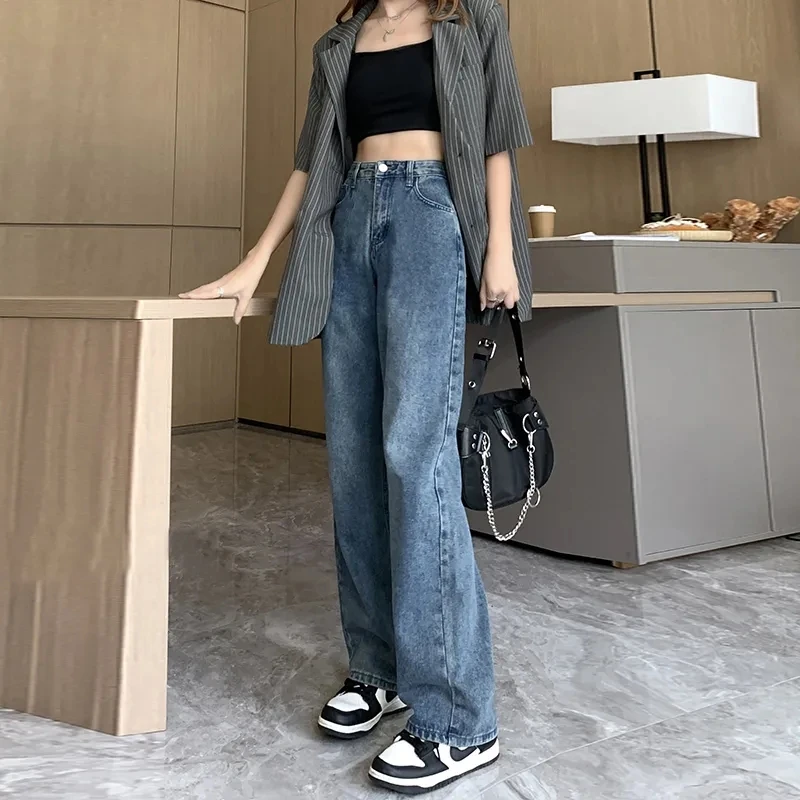 Jeans Women Spring Summer 2023 Korean Style Vintage High Waisted Trousers Fashion Casual Loose Fitting Straight Leg Pants Womens
Jeans Women Spring Summer 2023 Korean Style Vintage High Waisted Trousers Fashion Casual Loose Fitting Straight Leg Pants Womens