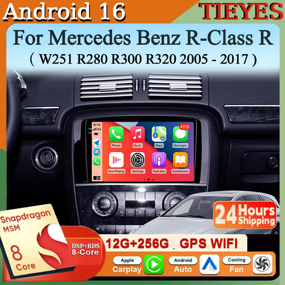 Android 16 Carplay&Auto Car Radio Navigation Multimedia Stereo Player QLED GPS For Mercedes Benz R-Class R Class W251 R280 R300
Android 16 Carplay&Auto Car Radio Navigation Multimedia Stereo Player QLED GPS For Mercedes Benz R-Class R Class W251 R280 R300