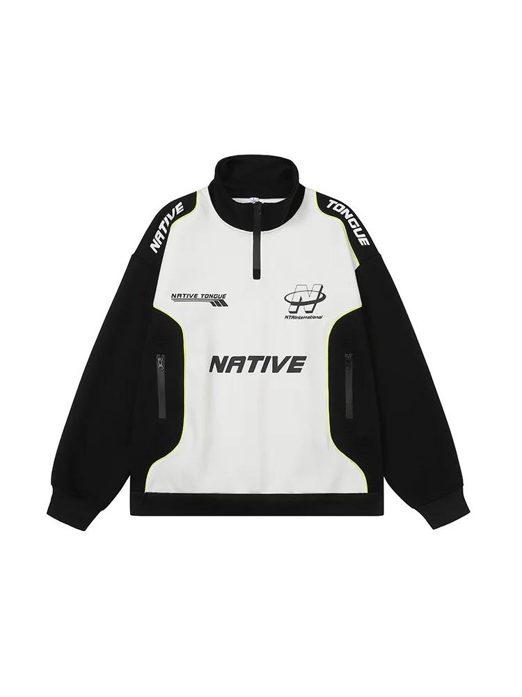 Retro American Letter Print Color Block Racing Suit Sweatshirt Men's Trendy Loose Japanese Style Handsome High Street Stand C...
Retro American Letter Print Color Block Racing Suit Sweatshirt Men's Trendy Loose Japanese Style Handsome High Street Stand C...
