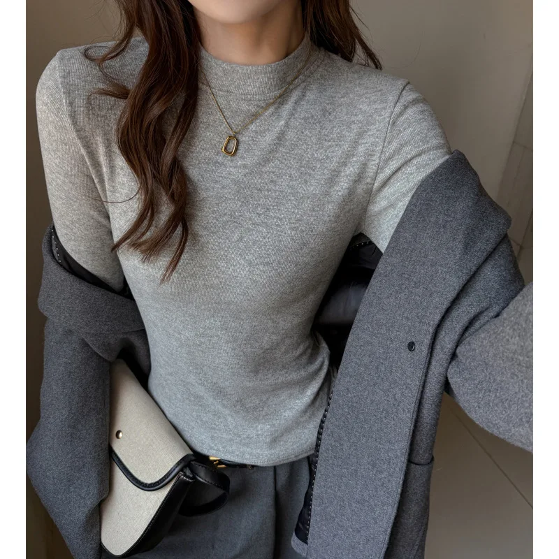 Imitation Cashmere Autumn Winter Small Stand Collar Basic Solid Color Long Sleeve Base Shirt for Women, High-End Feel, Can Be Wo
Imitation Cashmere Autumn Winter Small Stand Collar Basic Solid Color Long Sleeve Base Shirt for Women, High-End Feel, Can Be Wo