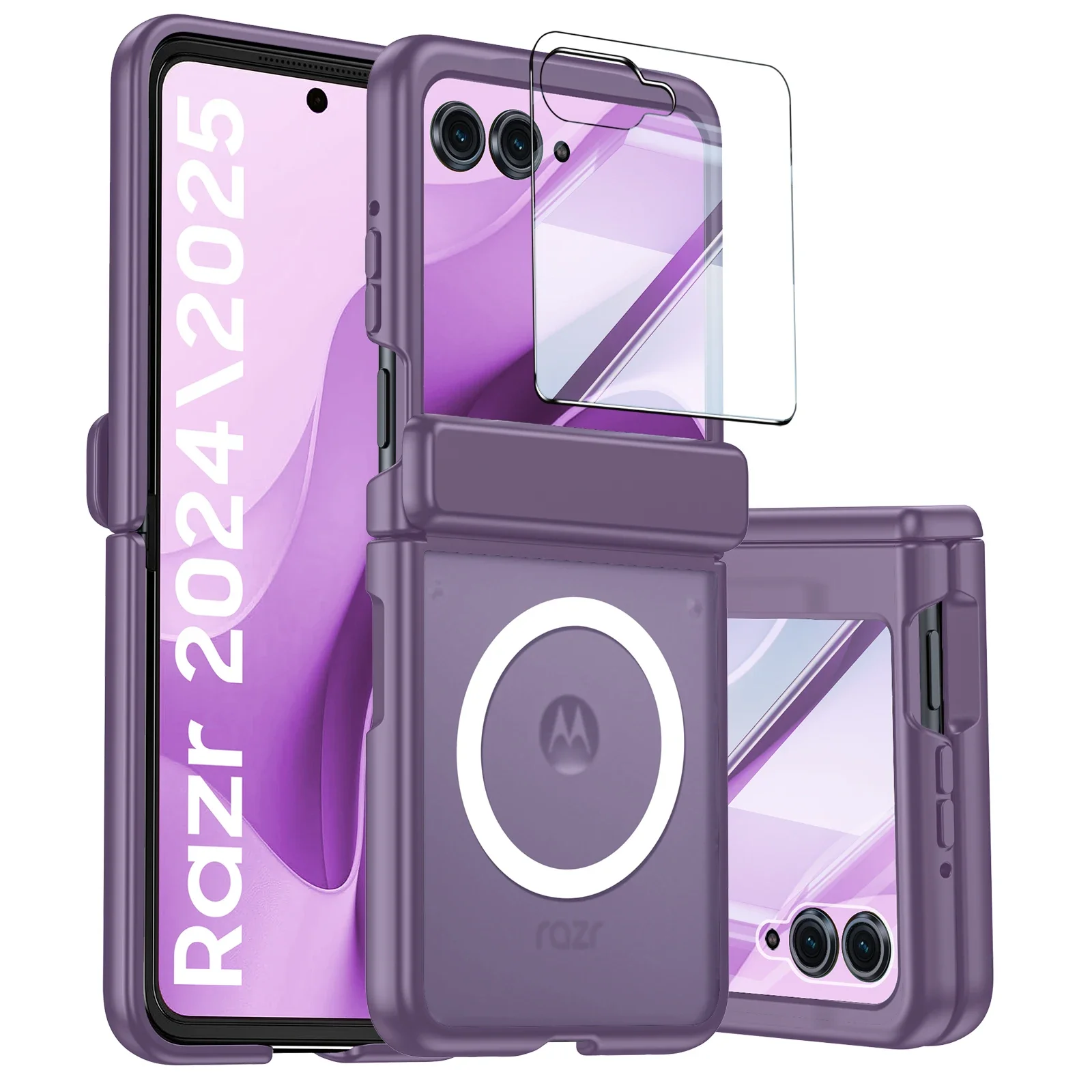 for Moto Razr 70 2026/60 2025/50 2024 Phone Case,with Screen Protector,Magnatic Translucent Matte Shockproof Case-Purple
for Moto Razr 70 2026/60 2025/50 2024 Phone Case,with Screen Protector,Magnatic Translucent Matte Shockproof Case-Purple