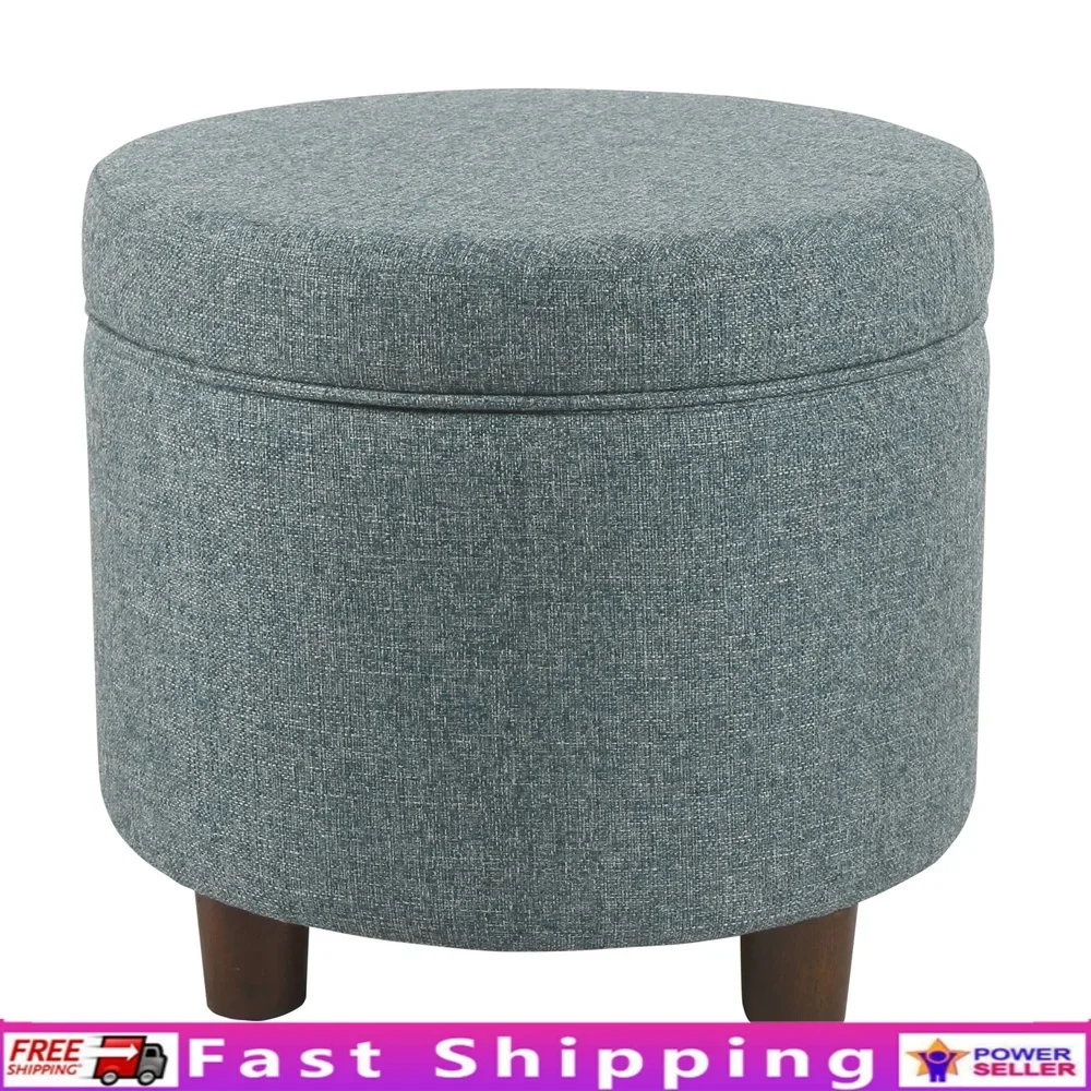 Round Storage Ottoman with Lift-Off Lid Multi-Functional Upholstered Furniture Living Room Bedroom Home Decor Easy Assembly Wood
Round Storage Ottoman with Lift-Off Lid Multi-Functional Upholstered Furniture Living Room Bedroom Home Decor Easy Assembly Wood