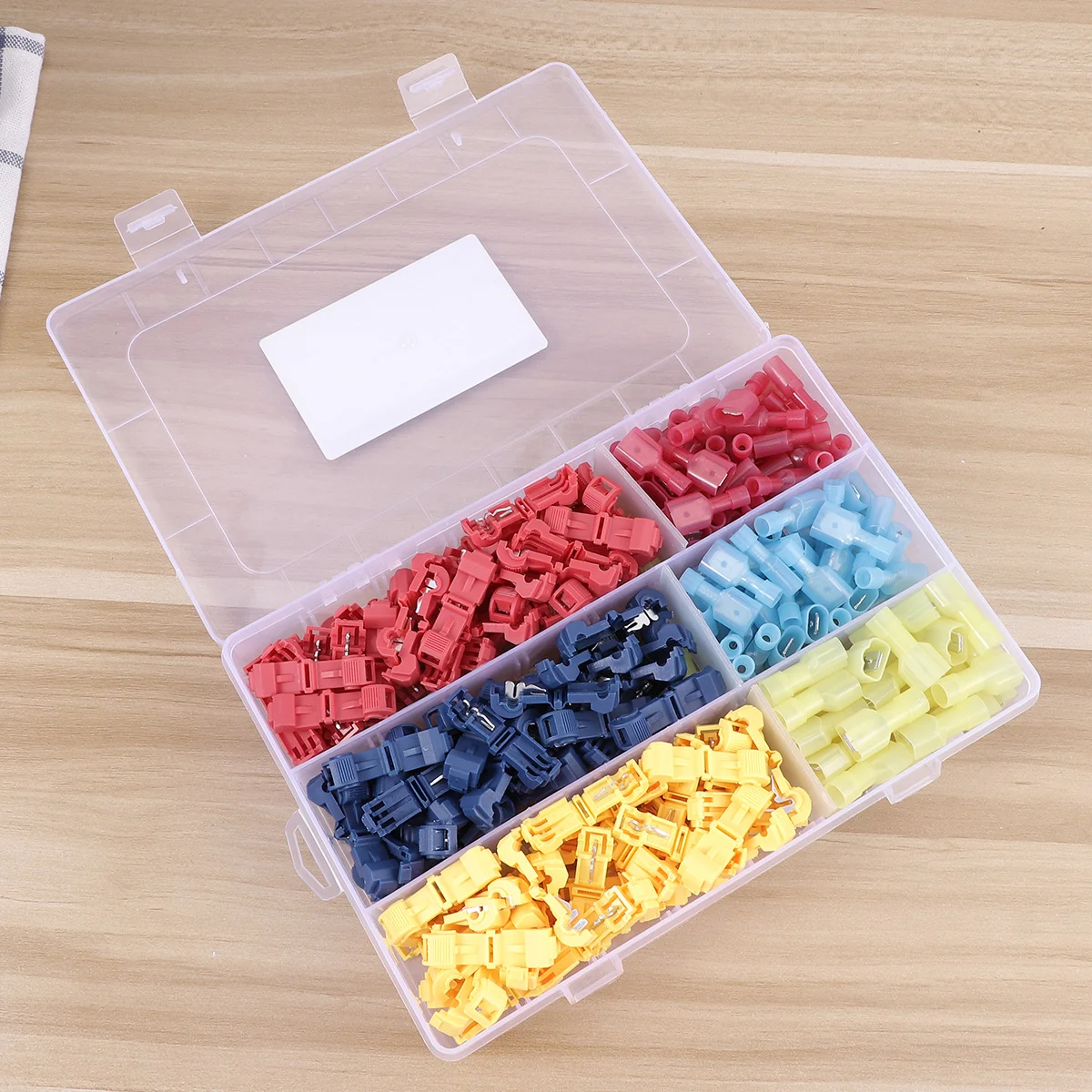 240pcs T Shape Copper Terminal Connectors Corrosion Resistant Tin Plated Electrical Terminals Butt Connectors Kit Transparent
240pcs T Shape Copper Terminal Connectors Corrosion Resistant Tin Plated Electrical Terminals Butt Connectors Kit Transparent