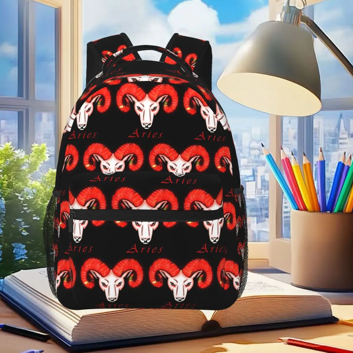 Glowing Horns Aries Zodiac Sign Backpack Student Boys Girls BookBag Kids School Bag Computer Shoulder Bags for Men Women
Glowing Horns Aries Zodiac Sign Backpack Student Boys Girls BookBag Kids School Bag Computer Shoulder Bags for Men Women