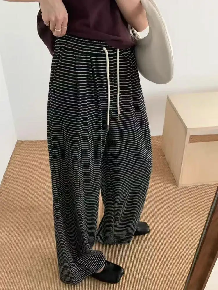 Зимние утепленные женские брюки 2025 года в полоску, шерстяной свитер с длинным рукавом, теплосберегающий, для повседневной носки
Зимние утепленные женские брюки 2025 года в полоску, шерстяной свитер с длинным рукавом, теплосберегающий, для повседневной носки