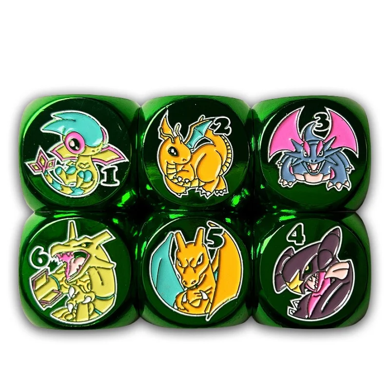 1pcs PTCG Charizard Dragonite Theme Fan Metal Dice Anime Cartoon 22mm Trading Card Game Indicator Dice Toy Gift
1pcs PTCG Charizard Dragonite Theme Fan Metal Dice Anime Cartoon 22mm Trading Card Game Indicator Dice Toy Gift