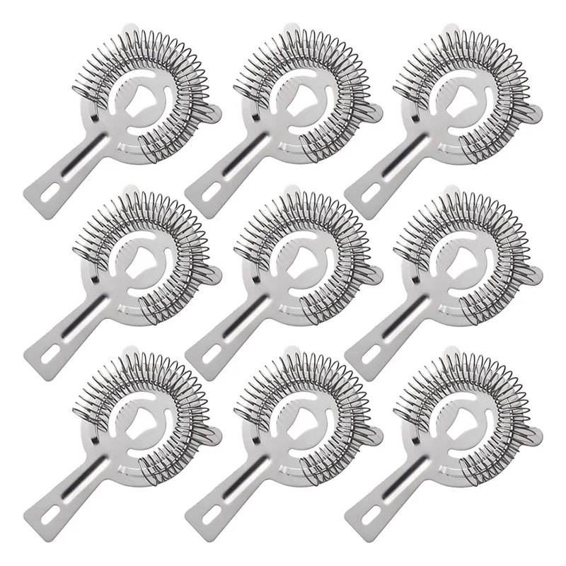 9 Pack Cocktail Strainer, 6inch Professional Stainless Steel Bar Strainer Retail
9 Pack Cocktail Strainer, 6inch Professional Stainless Steel Bar Strainer Retail
