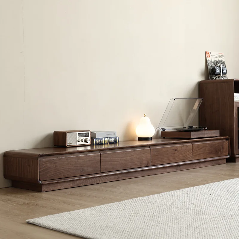 Black walnut TV cabinet All solid wood floor-to-ceiling cabinet Audio-visual small apartment living room furniture
Black walnut TV cabinet All solid wood floor-to-ceiling cabinet Audio-visual small apartment living room furniture