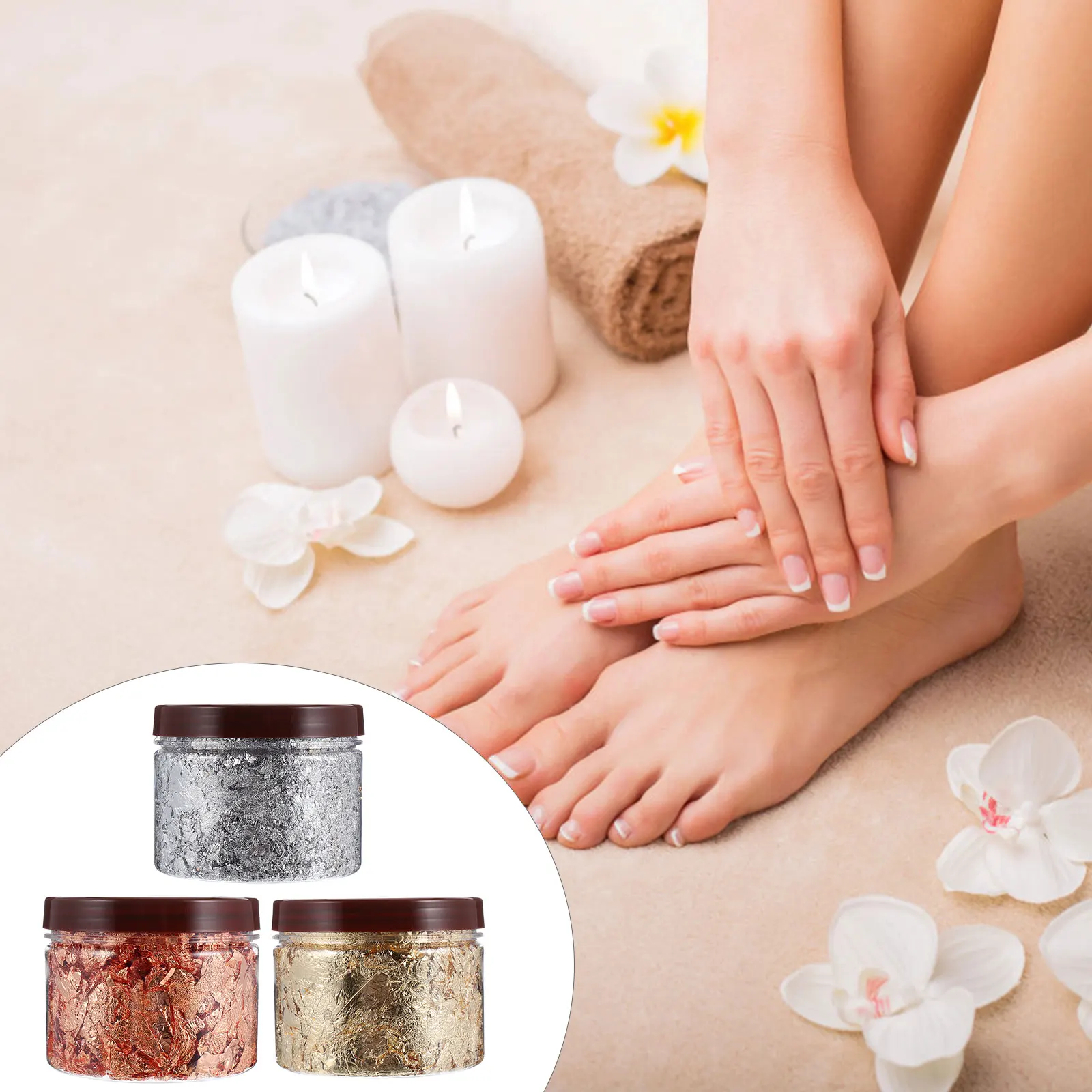 3 Pcs Stickers 15g Gold Silver Copper Foil Flakes Accessories Women Nail Stickers Women Manicure Decorations
3 Pcs Stickers 15g Gold Silver Copper Foil Flakes Accessories Women Nail Stickers Women Manicure Decorations