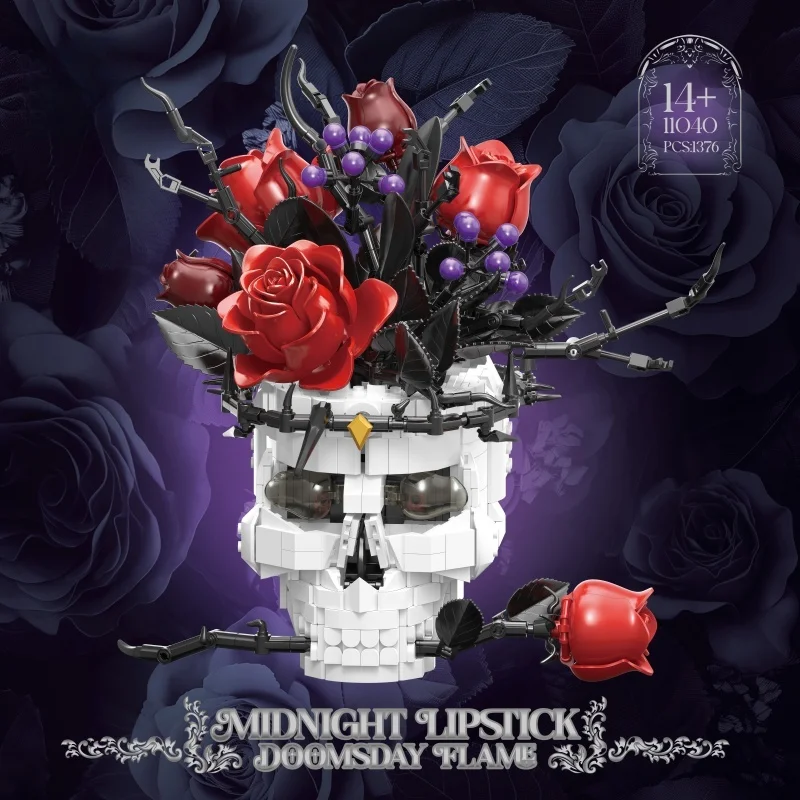 1376+ PCS Skull Vase Rose Bouquet Building Blocks, Gothic Style Home Decoration, Creative DIY Gift
1376+ PCS Skull Vase Rose Bouquet Building Blocks, Gothic Style Home Decoration, Creative DIY Gift