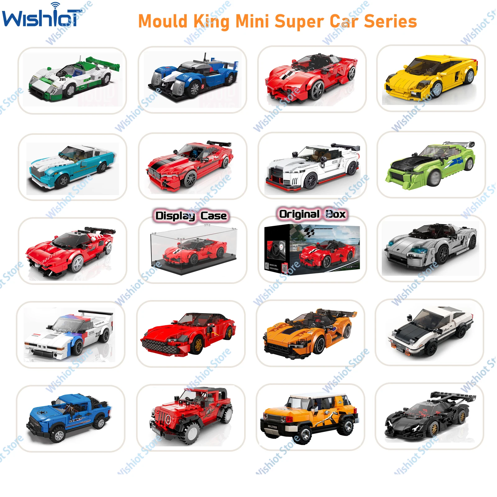 Mould King MOC Roadster Sport Car Mini Model Car with Display Box 27057-27076 Building Blocks Simulation Toys Idea Kids Gifts
Mould King MOC Roadster Sport Car Mini Model Car with Display Box 27057-27076 Building Blocks Simulation Toys Idea Kids Gifts
