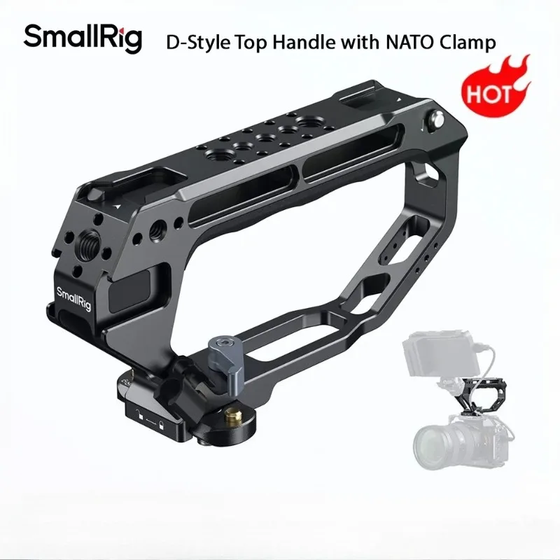 SmallRig 5661 D-Style Top Handle with NATO Clamp, w 1/4"-20 Locating Holes Cold Shoe for DSLR for SONY for Nikon Camera Cage
SmallRig 5661 D-Style Top Handle with NATO Clamp, w 1/4"-20 Locating Holes Cold Shoe for DSLR for SONY for Nikon Camera Cage