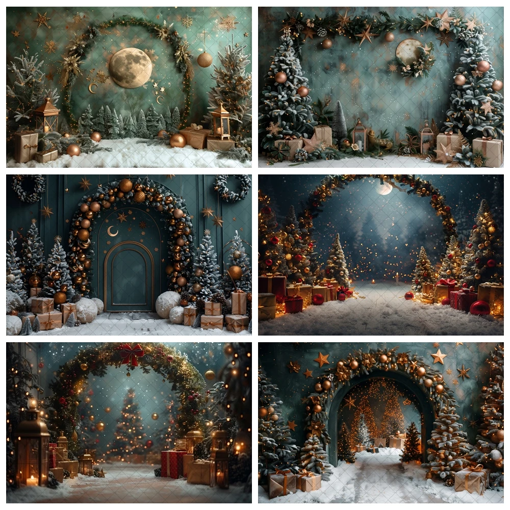 Christmas Photography Background Xmas Tree Wreath Golden Moon Stars Decoration Supplies Children Photo Portrait Backdrops
Christmas Photography Background Xmas Tree Wreath Golden Moon Stars Decoration Supplies Children Photo Portrait Backdrops
