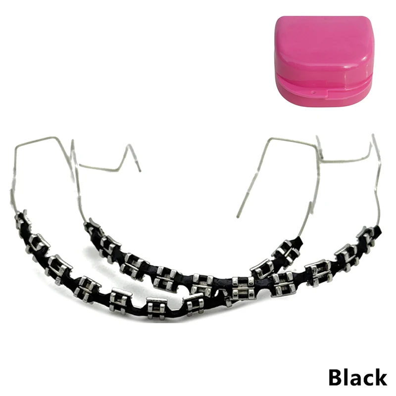 1 пара стоматологических поддельных брекетов, временное украшение для зубов, красочный металлический кронштейн, лигатурные стяжки, стоматологический инструмент с крючком и металлическими проводами
1 пара стоматологических поддельных брекетов, временное украшение для зубов, красочный металлический кронштейн, лигатурные стяжки, стоматологический инструмент с крючком и металлическими проводами