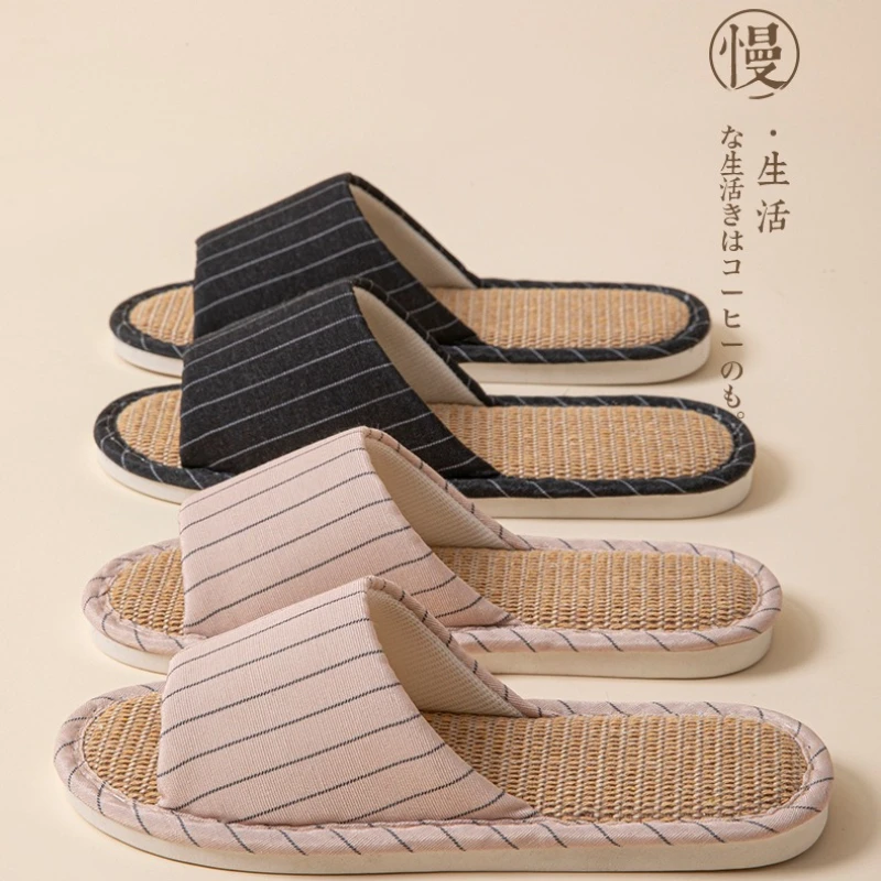 Striped Comfortable Cotton and Linen Men's Spring Slippers Indoor Anti Slip Breathable Silent Home Shoes Couple Slippers
Striped Comfortable Cotton and Linen Men's Spring Slippers Indoor Anti Slip Breathable Silent Home Shoes Couple Slippers