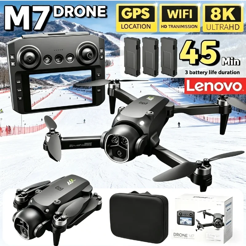 Lenovo M7 Professional 8K HD Aerial Photography RC Drone HD Dual Camera Remote Control Quadcopter Boy Toys Gifts
Lenovo M7 Professional 8K HD Aerial Photography RC Drone HD Dual Camera Remote Control Quadcopter Boy Toys Gifts