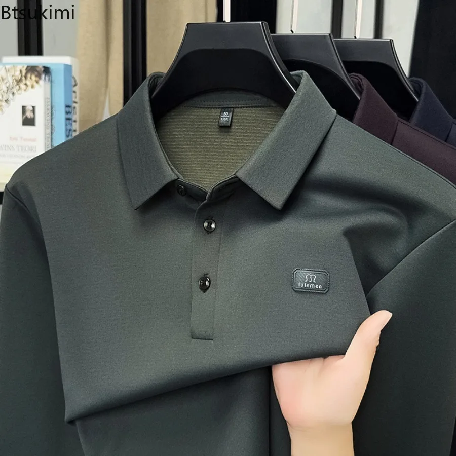 Men's Woolen Mulberry Silk Polo Shirt Exquisite Lapel Long Sleeve Spring and Autumn Lapel T-Shirt Business Trendy Menswear Tops 
Men's Woolen Mulberry Silk Polo Shirt Exquisite Lapel Long Sleeve Spring and Autumn Lapel T-Shirt Business Trendy Menswear Tops