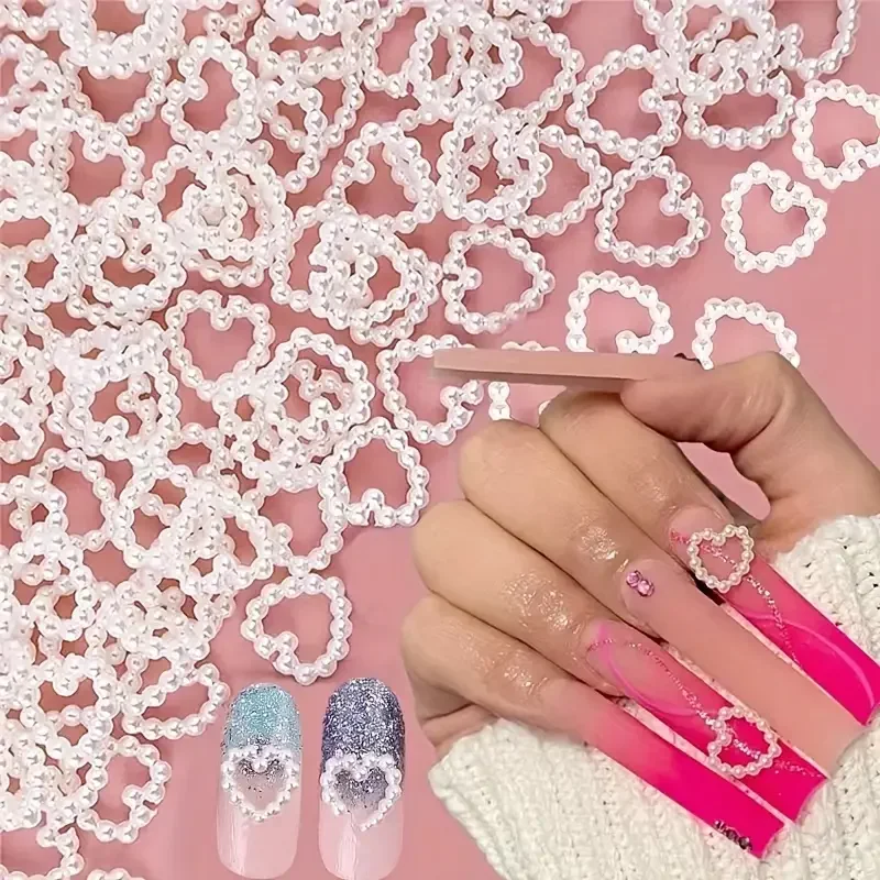 50Pcs 3D Hollow Heart-Shaped Pearl Ornaments 3D for DIY Nail Art Decoration Ewelry Accessories Nail Charms Women&Girls
50Pcs 3D Hollow Heart-Shaped Pearl Ornaments 3D for DIY Nail Art Decoration Ewelry Accessories Nail Charms Women&Girls
