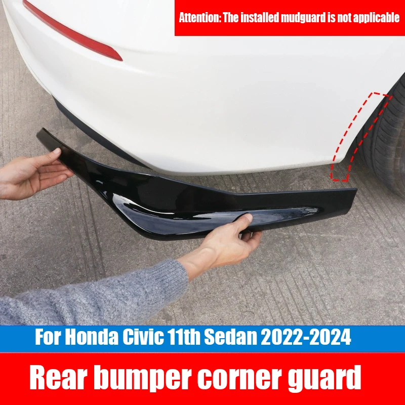 For Honda Civic 11th Sedan 2022 2023 2024 Car rear bumper corner protector ABS material exterior modification part
For Honda Civic 11th Sedan 2022 2023 2024 Car rear bumper corner protector ABS material exterior modification part